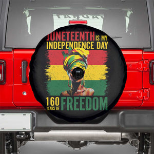 Juneteenth Is My Independence Day 160 Years Of Freedom Spare Tire Cover TS11 Black Print Your Wear