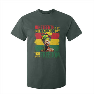 Juneteenth Is My Independence Day 160 Years Of Freedom T Shirt For Kid TS11 Dark Forest Green Print Your Wear