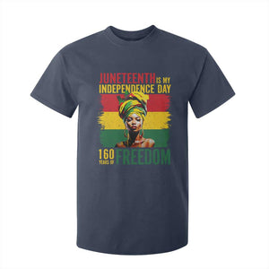 Juneteenth Is My Independence Day 160 Years Of Freedom T Shirt For Kid TS11 Navy Print Your Wear