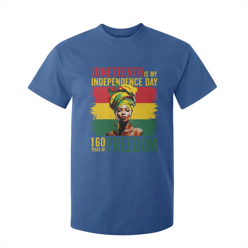 Juneteenth Is My Independence Day 160 Years Of Freedom T Shirt For Kid TS11 Royal Blue Print Your Wear