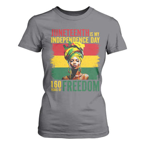 Juneteenth Is My Independence Day 160 Years Of Freedom T Shirt For Women TS11 Charcoal Print Your Wear