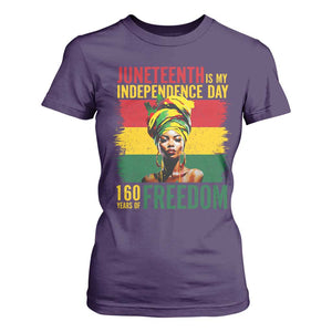 Juneteenth Is My Independence Day 160 Years Of Freedom T Shirt For Women TS11 Purple Print Your Wear