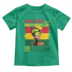 Juneteenth Is My Independence Day 160 Years Of Freedom Toddler T Shirt TS11 Irish Green Print Your Wear