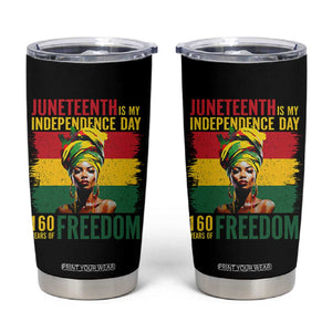 Juneteenth Is My Independence Day 160 Years Of Freedom Tumbler Cup TS11 Black Print Your Wear