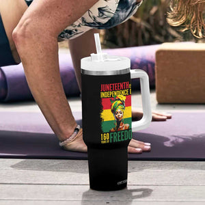 Juneteenth Is My Independence Day 160 Years Of Freedom Tumbler With Handle TS11 Print Your Wear