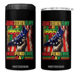 Juneteenth Is My Independence Day 4 in 1 Can Cooler Tumbler Black Pride American Flag TS11 One Size: 16 oz Black Print Your Wear