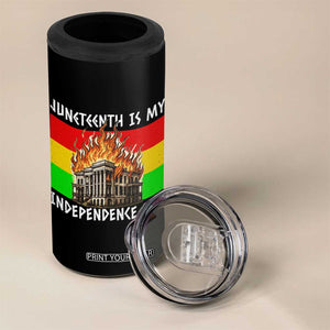 Juneteenth Is My Independence Day 4 in 1 Can Cooler Tumbler Bold Afro Liberation Pan-African Flag TS02 Print Your Wear