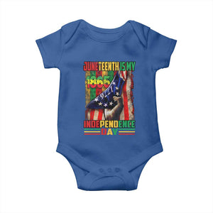 Juneteenth Is My Independence Day Baby Onesie Black Pride American Flag TS11 Royal Blue Print Your Wear