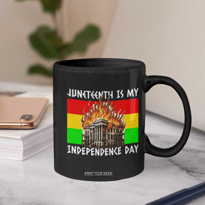 Juneteenth Is My Independence Day Coffee Mug Bold Afro Liberation Pan-African Flag TS02 Print Your Wear