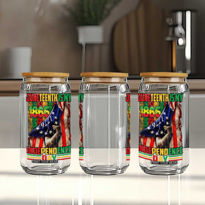 Juneteenth Is My Independence Day Glass Can Black Pride American Flag TS11 Print Your Wear
