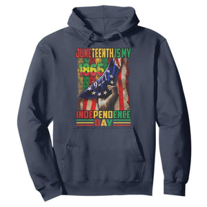 Juneteenth Is My Independence Day Hoodie Black Pride American Flag TS11 Navy Print Your Wear