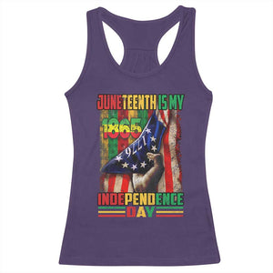 Juneteenth Is My Independence Day Racerback Tank Top Black Pride American Flag TS11 Purple Print Your Wear