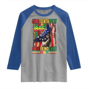 Juneteenth Is My Independence Day Raglan Shirt Black Pride American Flag TS11 Sport Gray Royal Print Your Wear