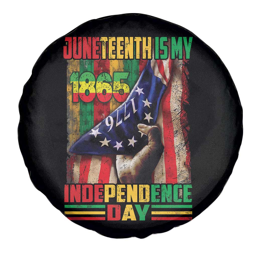 Juneteenth Is My Independence Day Spare Tire Cover Black Pride American Flag TS11 Print Your Wear
