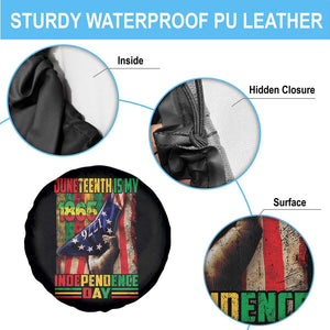 Juneteenth Is My Independence Day Spare Tire Cover Black Pride American Flag TS11 Print Your Wear