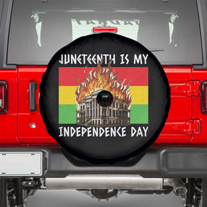 Juneteenth Is My Independence Day Spare Tire Cover Bold Afro Liberation Pan-African Flag TS02 Black Print Your Wear