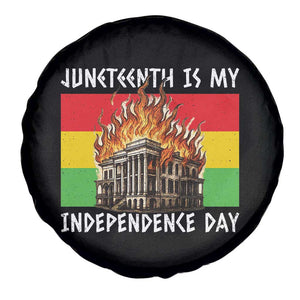 Juneteenth Is My Independence Day Spare Tire Cover Bold Afro Liberation Pan-African Flag TS02 Print Your Wear