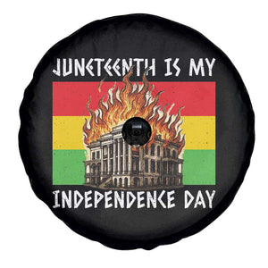Juneteenth Is My Independence Day Spare Tire Cover Bold Afro Liberation Pan-African Flag TS02 Print Your Wear
