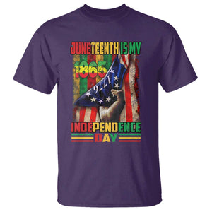 Juneteenth Is My Independence Day T Shirt Black Pride American Flag TS11 Purple Print Your Wear