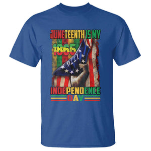 Juneteenth Is My Independence Day T Shirt Black Pride American Flag TS11 Royal Blue Print Your Wear
