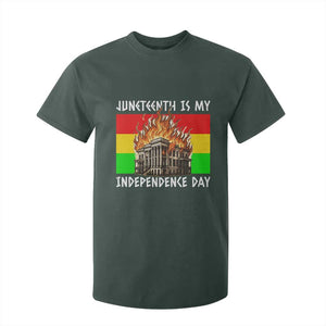 Juneteenth Is My Independence Day T Shirt For Kid Bold Afro Liberation Pan-African Flag TS02 Dark Forest Green Print Your Wear