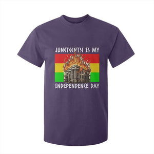 Juneteenth Is My Independence Day T Shirt For Kid Bold Afro Liberation Pan-African Flag TS02 Purple Print Your Wear