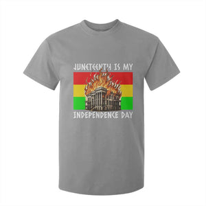 Juneteenth Is My Independence Day T Shirt For Kid Bold Afro Liberation Pan-African Flag TS02 Sport Gray Print Your Wear