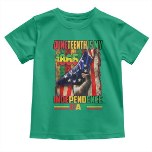 Juneteenth Is My Independence Day Toddler T Shirt Black Pride American Flag TS11 Irish Green Print Your Wear