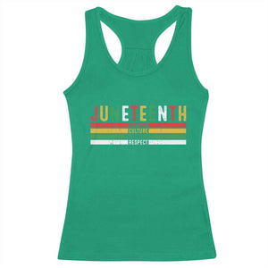 Juneteenth Racerback Tank Top Black History Culture Excellence Respect Retro Vintage TS10 Irish Green Print Your Wear