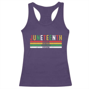Juneteenth Racerback Tank Top Black History Culture Excellence Respect Retro Vintage TS10 Purple Print Your Wear