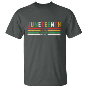 Juneteenth T Shirt Black History Culture Excellence Respect Retro Vintage TS10 Dark Heather Print Your Wear