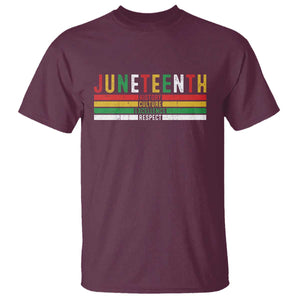 Juneteenth T Shirt Black History Culture Excellence Respect Retro Vintage TS10 Maroon Print Your Wear