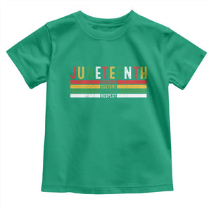 Juneteenth Toddler T Shirt Black History Culture Excellence Respect Retro Vintage TS10 Irish Green Print Your Wear