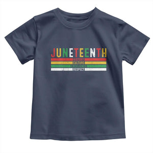 Juneteenth Toddler T Shirt Black History Culture Excellence Respect Retro Vintage TS10 Navy Print Your Wear