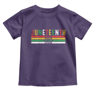 Juneteenth Toddler T Shirt Black History Culture Excellence Respect Retro Vintage TS10 Purple Print Your Wear