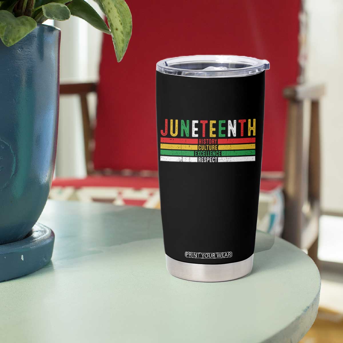 Juneteenth Tumbler Cup Black History Culture Excellence Respect Retro Vintage TS10 Print Your Wear