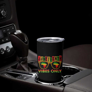 Juneteenth Vibes Only Tumbler Cup Afro Pride Sunglasses Black History Celebration TS02 Print Your Wear