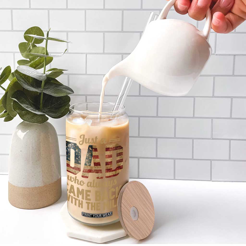 Just A Dad Who Always Came Back With The Milk Glass Can Retro American Flag TS10 Print Your Wear