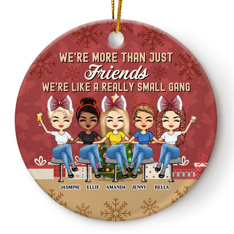 Personalized JP Christmas Ornaments Like A Really Small Gang Circle Ceramic CTM Ornament Custom - Printyourwear