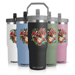 Ky Derby Day Party Flip Straw Tumbler Mint Juleps and Roses Horse Racing TS02 Print Your Wear
