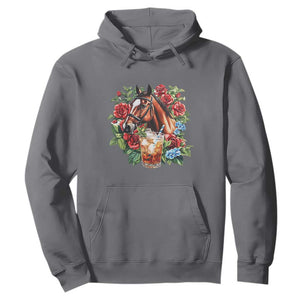 Ky Derby Day Party Hoodie Mint Juleps and Roses Horse Racing TS02 Charcoal Print Your Wear