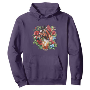 Ky Derby Day Party Hoodie Mint Juleps and Roses Horse Racing TS02 Purple Print Your Wear