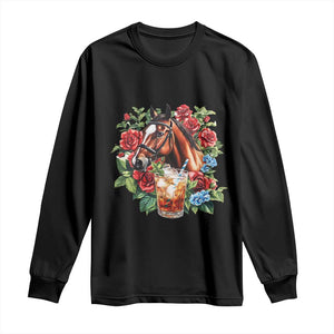Ky Derby Day Party Long Sleeve Shirt Mint Juleps and Roses Horse Racing TS02 Black Print Your Wear