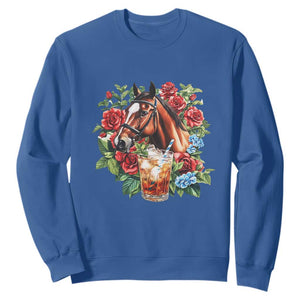 Ky Derby Day Party Sweatshirt Mint Juleps and Roses Horse Racing TS02 Royal Blue Print Your Wear