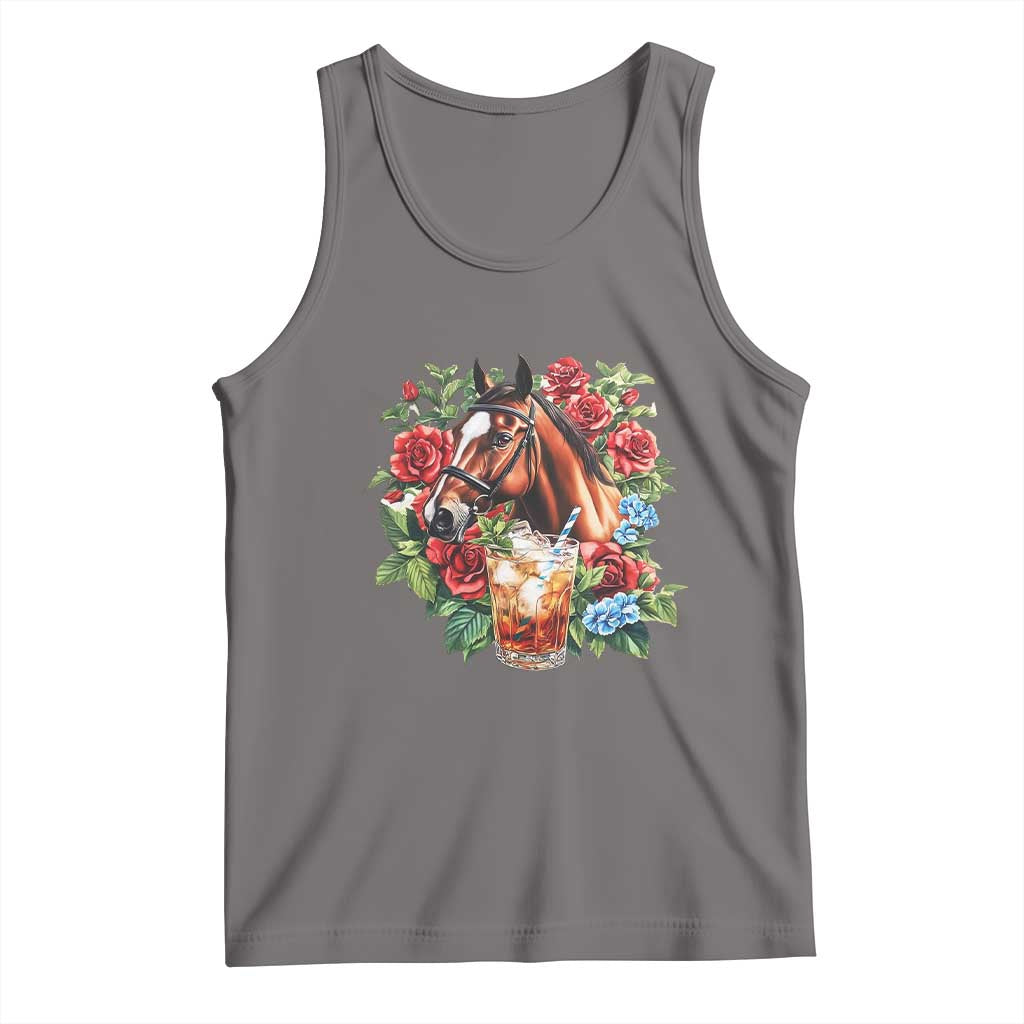 Ky Derby Day Party Tank Top Mint Juleps and Roses Horse Racing TS02 Deep Heather Print Your Wear