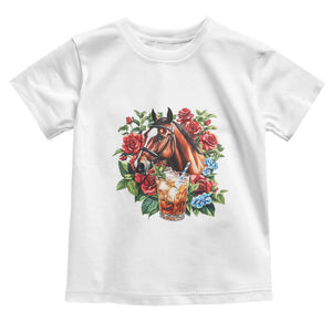 Ky Derby Day Party Toddler T Shirt Mint Juleps and Roses Horse Racing TS02 White Print Your Wear