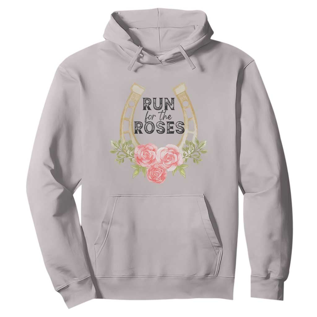Ky Derby Horse Racing Hoodie Horses and Roses TS02 Ice Gray Print Your Wear
