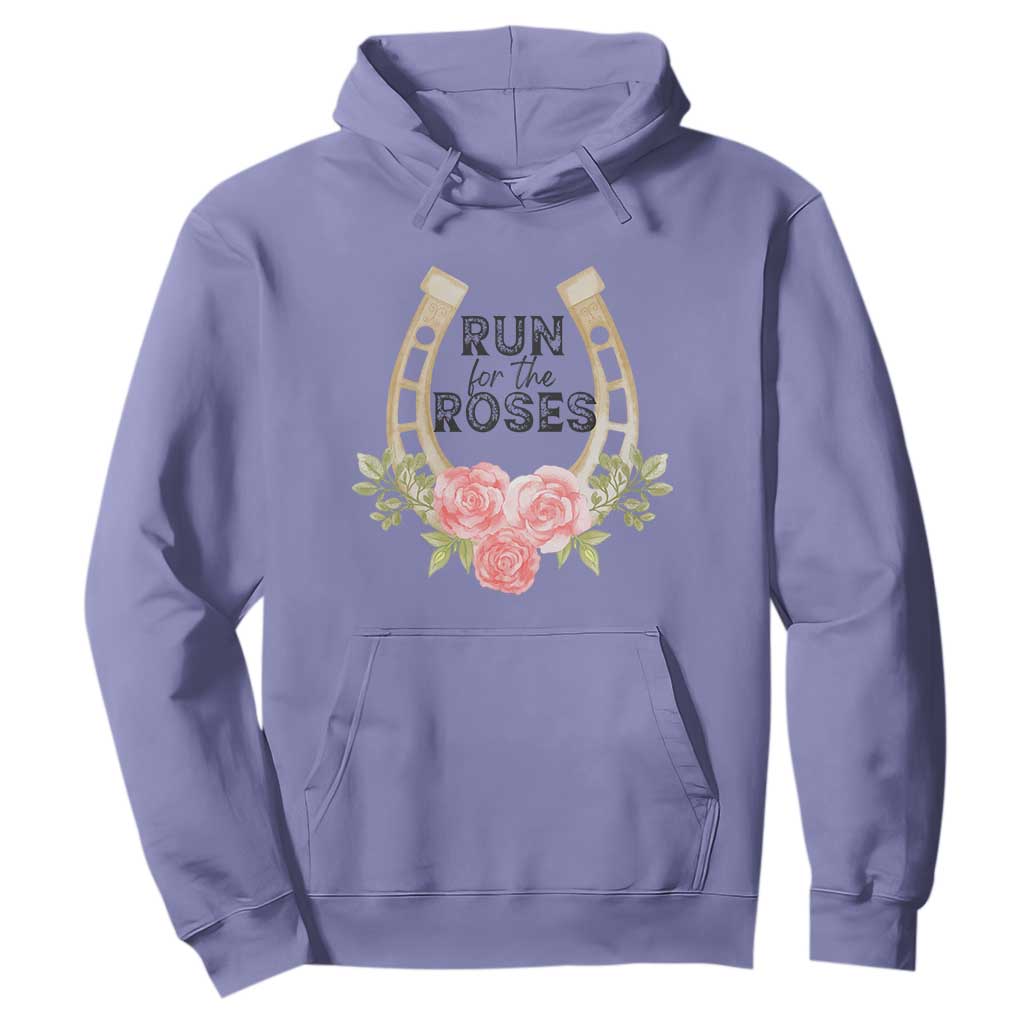 Ky Derby Horse Racing Hoodie Horses and Roses TS02 Violet Print Your Wear