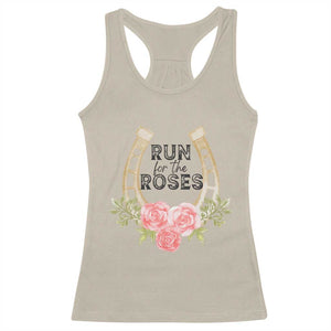 Ky Derby Horse Racing Racerback Tank Top Horses and Roses TS02 Sand Print Your Wear