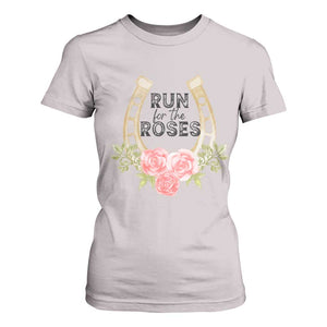 Ky Derby Horse Racing T Shirt For Women Horses and Roses TS02 Ice Gray Print Your Wear